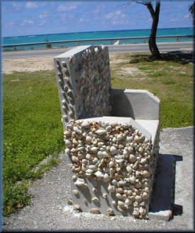 Chair by the sea in Nassau Bahamas